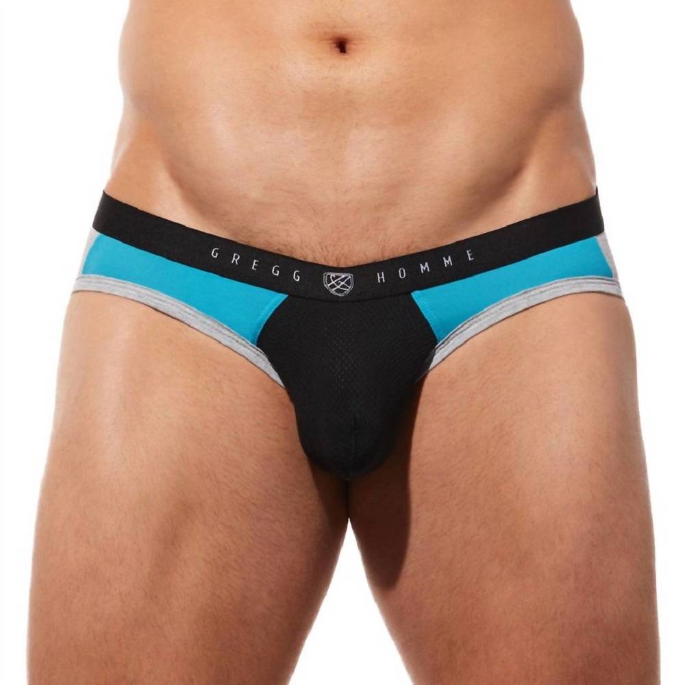NEW GREGG HOMME room-max gym brief in aqua